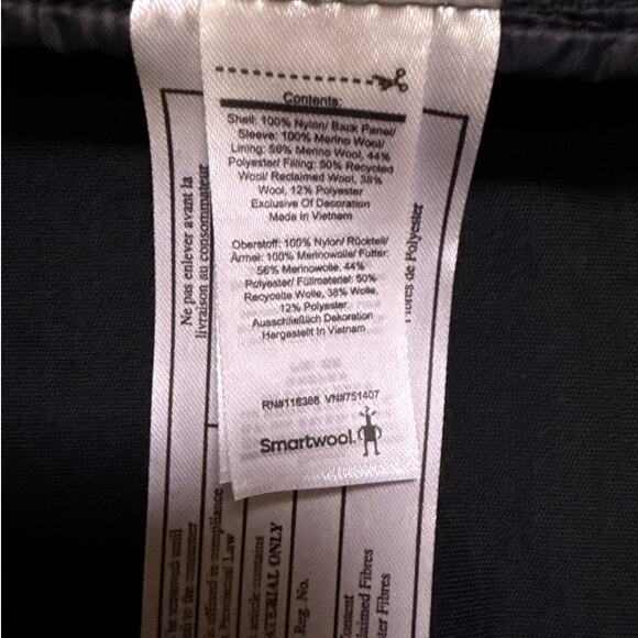 Smartwool Smartloft Jacket Womens Extra Large XL Black Insulated Merino Wool Zip - Picture 8 of 10